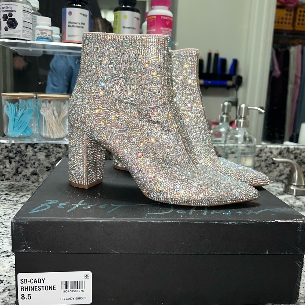 Betsey Johnson Cady Rhinestone Boots